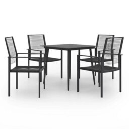 Walplus 5 Piece Modern Garden Dining Set Balcony Indoor Outdoor Patio Furniture - thumbnail 1