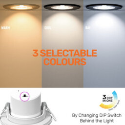 Paul Russells Led Downlight Chrome Tilt Recessed Ceiling Spotlight 4.8W 500 Lumens, Ip44, Colour Changeable Cct3 Pack Of 6 - thumbnail 2