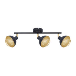 Luminosa Lighting Luminosa Savio Ceiling Spotlight Bar Matt Black, Gold 3Xe14 - thumbnail 1