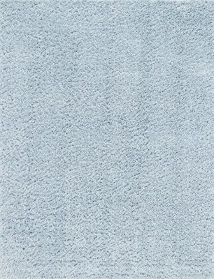Livabliss Moda Shaggy-Solid Color Blue Plush Soft Pile Living Bedroom Rug 160 X 213 Cm Easy Care, Non Shedding - image 1
