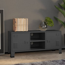 Walplusindustrial Tv Cabinet Anthracite 105X35X42 Cm Metal - thumbnail 1