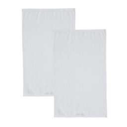Catherine Lansfield Quick Dry Cotton 90X140 Cm Bath Sheet Pair White - thumbnail 3