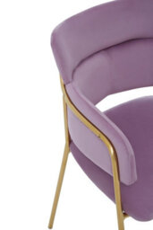 Orsina Pink Velvet Dining Chair,compact Lounge Chair, Velvet Upholstered Kitchen Chair,bedroom Decorative Chair - thumbnail 5