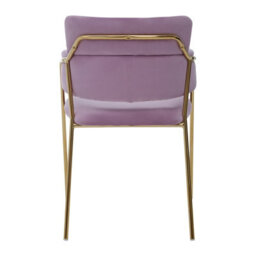 Orsina Pink Velvet Dining Chair,compact Lounge Chair, Velvet Upholstered Kitchen Chair,bedroom Decorative Chair - thumbnail 4