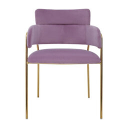 Orsina Pink Velvet Dining Chair,compact Lounge Chair, Velvet Upholstered Kitchen Chair,bedroom Decorative Chair - thumbnail 2