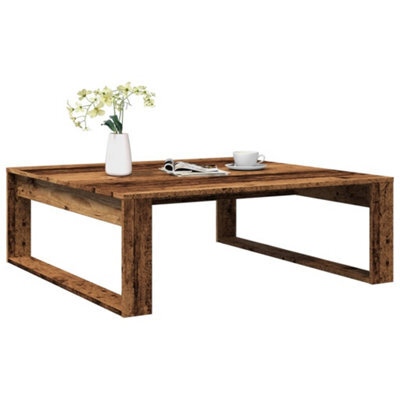 Berkfield Coffee Table Old Wood 100X100X35 Cm Engineered Wood - image 1