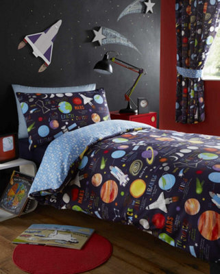 Portfolio Home Planets Pencil Pleat Curtains 66 X 72