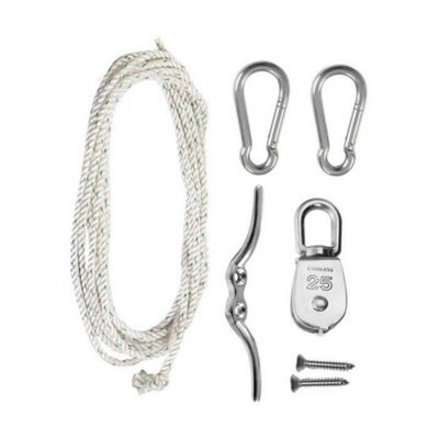 Kookaburra Stainless Steel Easy Hoist Standard Fixing Kit For Shade Sail Fitting Garden Patio Accessory