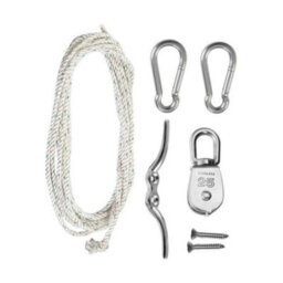 Kookaburra Stainless Steel Easy Hoist Standard Fixing Kit For Shade Sail Fitting Garden Patio Accessory - thumbnail 1