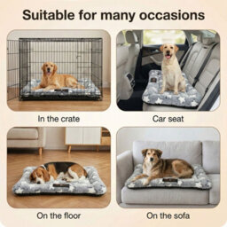 Skylos Dog Bed Pet Cat Cushion Crate Mat Arctic Fleece Extra Large Anti-Slip - thumbnail 8