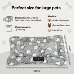 Skylos Dog Bed Pet Cat Cushion Crate Mat Arctic Fleece Extra Large Anti-Slip - thumbnail 9