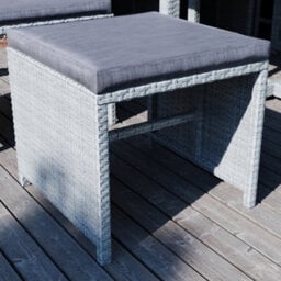 Lassic Vida Designs 10 Seater Rattan Garden Bistro Set With Outdoor Table And Chairs, Stool, Grey - thumbnail 7