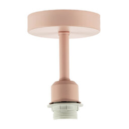 Happy Homewares Traditional Soft Blush Pink Ceiling Light Fitting To Hold Lamp Shades - thumbnail 1