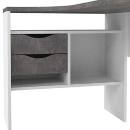 Wyld Haus Billabong White And Grey L-Shaped Corner Desk With 2 Drawers - thumbnail 8