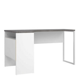 Wyld Haus Billabong White And Grey L-Shaped Corner Desk With 2 Drawers - thumbnail 4