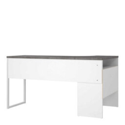 Wyld Haus Billabong White And Grey L-Shaped Corner Desk With 2 Drawers - thumbnail 5