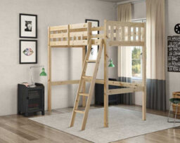 Strictly Beds And Bunks Goodwood Heavy Duty Pine High Sleeper Bunk Bed, 4Ft Small Double