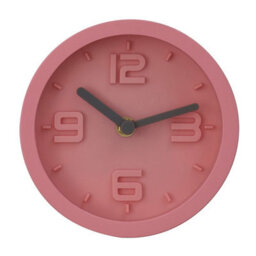 Orsina Elko Pink Finish Embossed Wall Clock - thumbnail 1