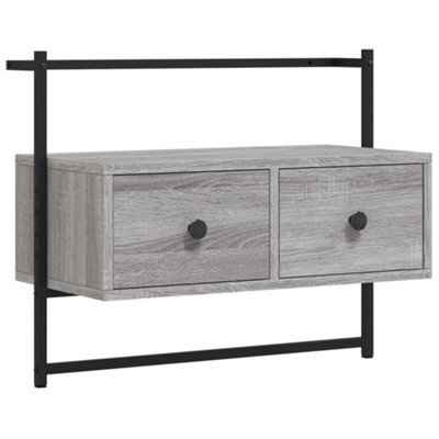 Berkfield Classic Tv Cabinet Wall-Mounted Grey Sonoma 60.5X30X51 Cm Engineered Wood - image 1