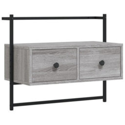 Berkfield Classic Tv Cabinet Wall-Mounted Grey Sonoma 60.5X30X51 Cm Engineered Wood - thumbnail 1