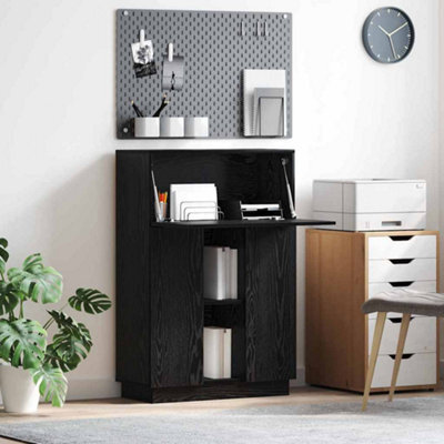 Walplus Desk With Door Black Oak 71.5 X 31.5 X 106.5 Cm Engineered Wood - image 1