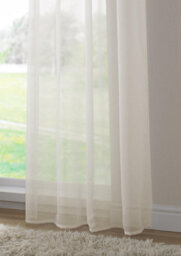 Luxury Living Elegant Plain Voile Curtain Panels Pair With Free Tie Backs Ivory - thumbnail 3