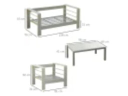 Chilli Seating Luxe 4 Piece Aluminium Frame Furniture Set - thumbnail 4