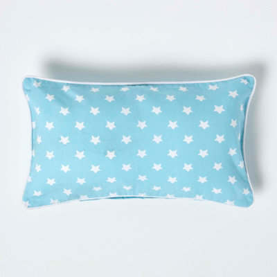 Homescapes Cotton Blue Stars Cushion Cover, 30 X 50 Cm - image 1