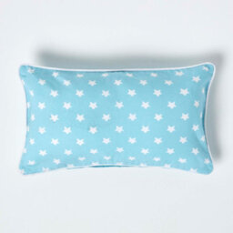 Homescapes Cotton Blue Stars Cushion Cover, 30 X 50 Cm - thumbnail 1