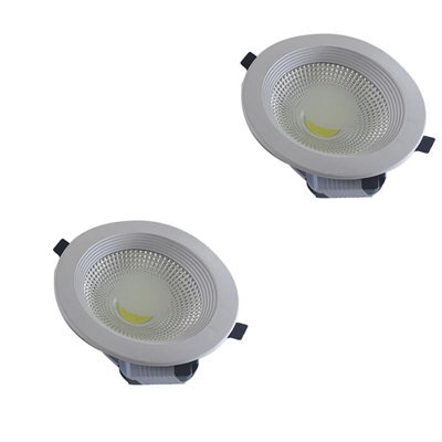 Led Recessed Ceiling Downlights Pack Of 2 15W Cool White 6000K Slim Round Spotlights - image 1