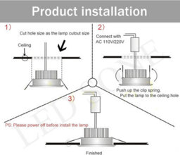 Led Recessed Ceiling Downlights Pack Of 2 15W Cool White 6000K Slim Round Spotlights - thumbnail 5