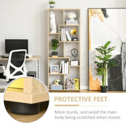 Wyld Haus Nevi Ludo Wood Tall 8-Cube Bookcase Room Divider, Natural Light Wood Grain, 70 X 24 X 178 Cm - thumbnail 7