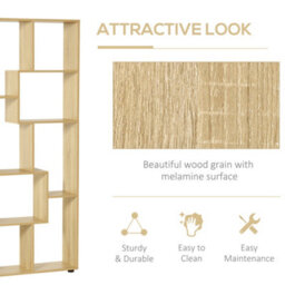 Wyld Haus Nevi Ludo Wood Tall 8-Cube Bookcase Room Divider, Natural Light Wood Grain, 70 X 24 X 178 Cm - thumbnail 5