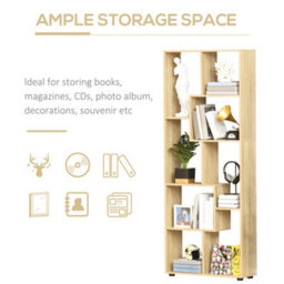 Wyld Haus Nevi Ludo Wood Tall 8-Cube Bookcase Room Divider, Natural Light Wood Grain, 70 X 24 X 178 Cm - thumbnail 4