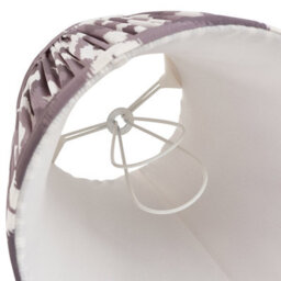 Loops Elegant Handcrafted 16Cm Tapered Cylinder Lamp Shade In Pearl Grey With Pleated Design - thumbnail 4