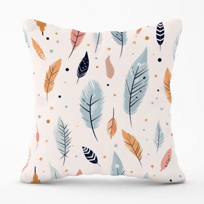 Warren Reed Designer Pastel Feather Pattern Outdoor Cushion 45Cm X 45Cm - image 1