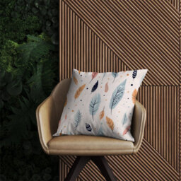 Warren Reed Designer Pastel Feather Pattern Outdoor Cushion 45Cm X 45Cm - thumbnail 2