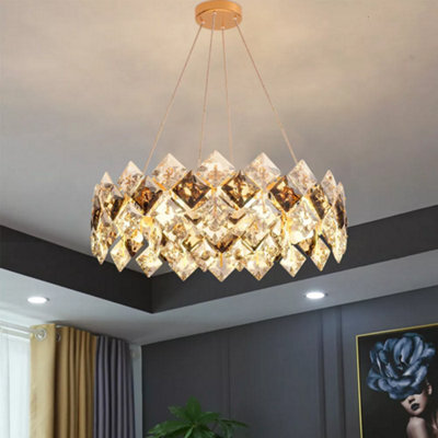 Vrygle 60Cm Heavy Duty  6-Light Crystal Chandelier Led Lamp Kitchen Island Indoor Light Fixtures - image 1