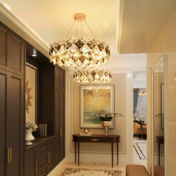 Vrygle 60Cm Heavy Duty  6-Light Crystal Chandelier Led Lamp Kitchen Island Indoor Light Fixtures - thumbnail 7