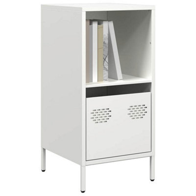 Berkfield Sideboard White 35X39X73.5 Cm Cold-Rolled Steel - image 1
