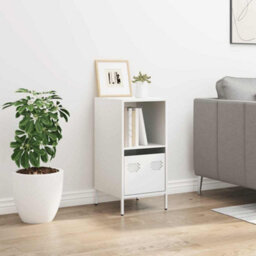 Berkfield Sideboard White 35X39X73.5 Cm Cold-Rolled Steel - thumbnail 3