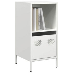 Berkfield Sideboard White 35X39X73.5 Cm Cold-Rolled Steel - thumbnail 1