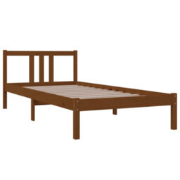 Berkfield Bed Frame Honey Brown Solid Wood 90X200 Cm - thumbnail 3
