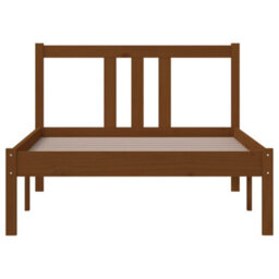 Berkfield Bed Frame Honey Brown Solid Wood 90X200 Cm - thumbnail 4