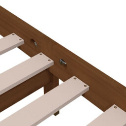 Berkfield Bed Frame Honey Brown Solid Wood 90X200 Cm - thumbnail 7