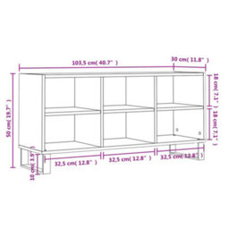 Berkfield Sturdy Tv Cabinet White 103.5X30X50 Cm Engineered Wood - thumbnail 9
