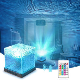 Rgb Crystal Cube Led Night Lamp With Remote - thumbnail 1