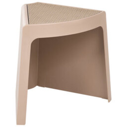 Wyld And Coco Set Of 4 Beige Stackable Garden Stools - Lightweight Abs Patio Seats, W43 X D35 X H45Cm - thumbnail 5