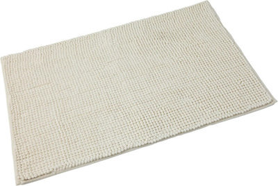 Super Soft Chloe Microfiber Fast Dry Bath Mat Bathroom Shower Machine Washable 50 X 80Cm Vanilla - image 1