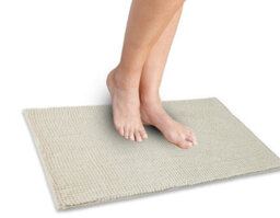 Super Soft Chloe Microfiber Fast Dry Bath Mat Bathroom Shower Machine Washable 50 X 80Cm Vanilla - thumbnail 2
